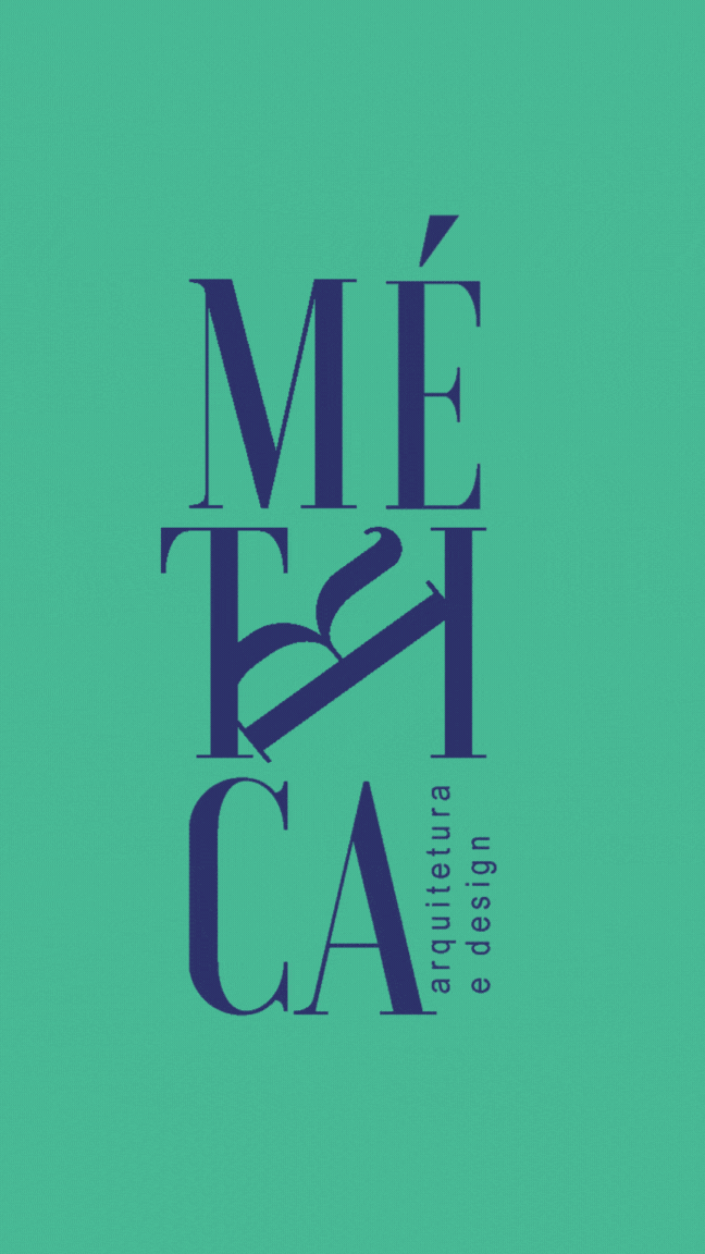 Logo Métrica Arquitetura - Animação